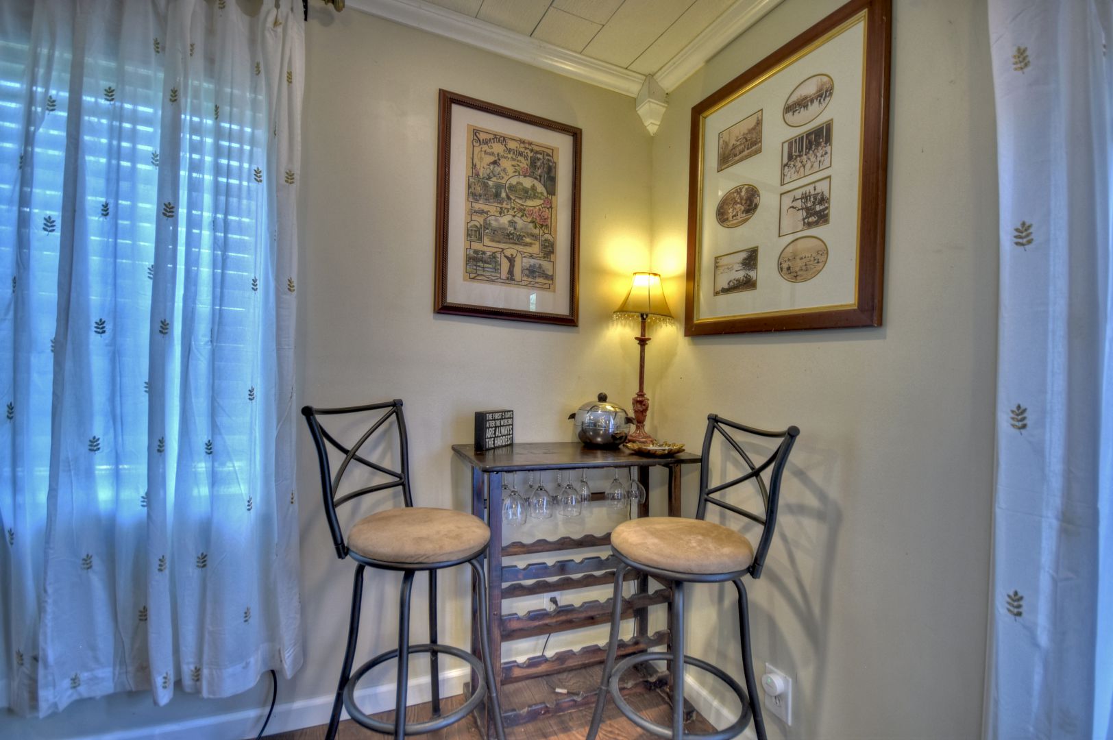 Bar nook and wine rack