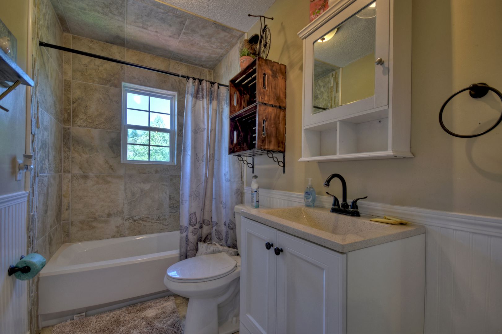 Full bathroom with tub